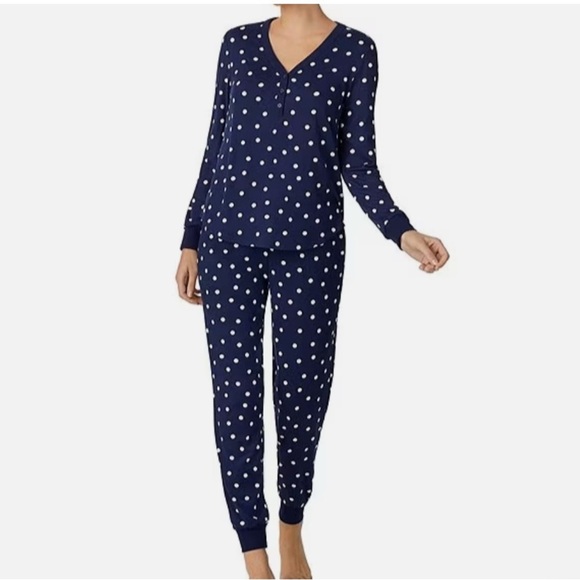 Kate Spade Blue and White Polka Dot Sleepwear Set - Picture 1 of 2